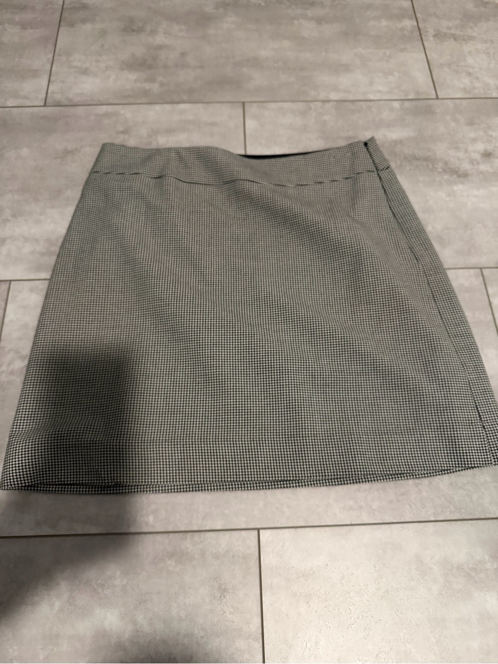 The Limited Black and White Mini Skirt - Micro Check